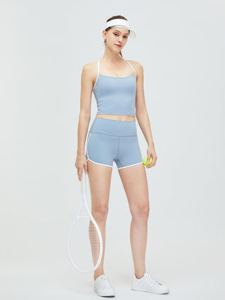 Shop Contrast Trim High Waist Active Shorts Now On Klozey Store - Trendy U.S. Premium Women Apparel & Accessories And Be Up-To-Fashion!