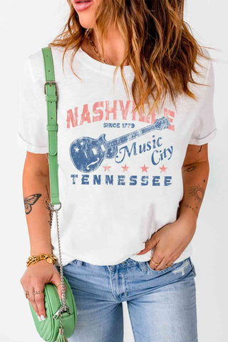 Shop NASHVILLE TENNESSEE Guitar Graphic Tee Shirt Now On Klozey Store - Trendy U.S. Premium Women Apparel & Accessories And Be Up-To-Fashion!