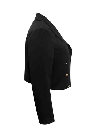 Shop Plus Size Buttoned Lapel Collar Long Sleeve Blazer Now On Klozey Store - Trendy U.S. Premium Women Apparel & Accessories And Be Up-To-Fashion!