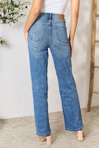 Shop Judy Blue Full Size High Waist Distressed Jeans Now On Klozey Store - Trendy U.S. Premium Women Apparel & Accessories And Be Up-To-Fashion!