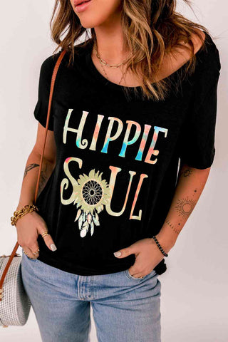 Shop HIPPIE SOUL Graphic Tee Now On Klozey Store - Trendy U.S. Premium Women Apparel & Accessories And Be Up-To-Fashion!