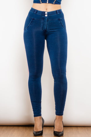 Shop Side Stripe Skinny Jeans Now On Klozey Store - Trendy U.S. Premium Women Apparel & Accessories And Be Up-To-Fashion!
