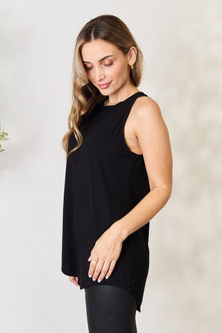 Shop Zenana Full Size Round Neck Wide Strap Tank Now On Klozey Store - Trendy U.S. Premium Women Apparel & Accessories And Be Up-To-Fashion!