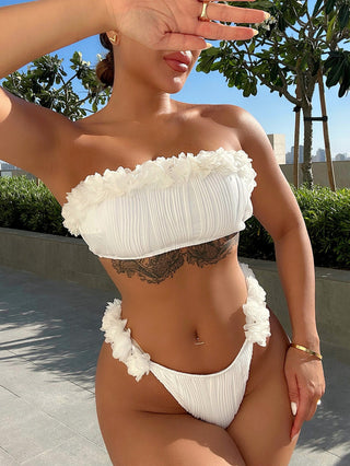 Shop Applique Tie Back Two-Piece Bikini Set Now On Klozey Store - Trendy U.S. Premium Women Apparel & Accessories And Be Up-To-Fashion!