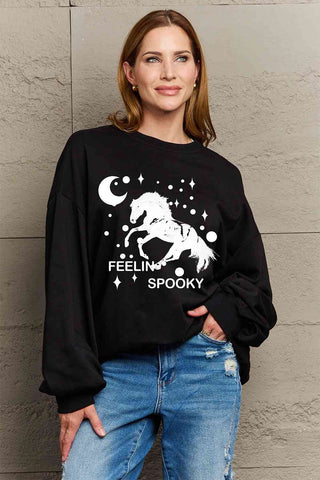 Shop Simply Love Full Size Graphic Drop Shoulder Sweatshirt Now On Klozey Store - Trendy U.S. Premium Women Apparel & Accessories And Be Up-To-Fashion!