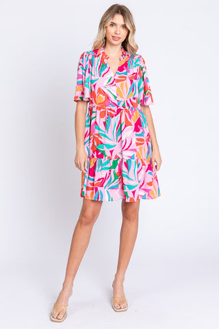 Shop GeeGee Floral Ruffled Mini Dress Now On Klozey Store - Trendy U.S. Premium Women Apparel & Accessories And Be Up-To-Fashion!