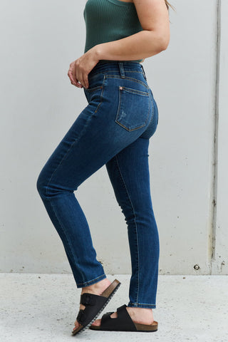 Shop Judy Blue Aila Regular Full Size Mid Rise Cropped Relax Fit Jeans Now On Klozey Store - Trendy U.S. Premium Women Apparel & Accessories And Be Up-To-Fashion!