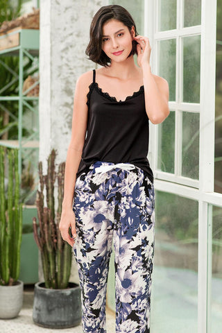 Shop Lace Trim Cami and Floral Pants Lounge Set Now On Klozey Store - Trendy U.S. Premium Women Apparel & Accessories And Be Up-To-Fashion!