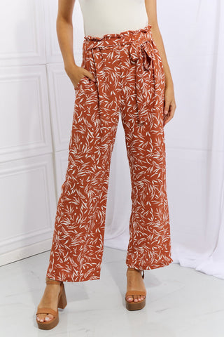 Shop Heimish Right Angle Full Size Geometric Printed Pants in Red Orange Now On Klozey Store - Trendy U.S. Premium Women Apparel & Accessories And Be Up-To-Fashion!