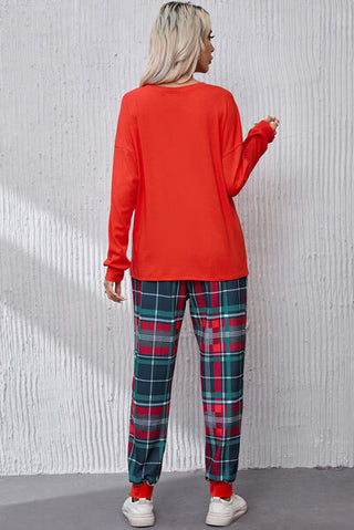 Shop ALL IS BRIGHT Round Neck Top and Plaid Pants Lounge Set Now On Klozey Store - Trendy U.S. Premium Women Apparel & Accessories And Be Up-To-Fashion!