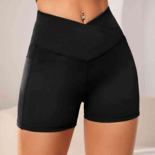 Shop Wide Waistband Active Shorts with Pocket Now On Klozey Store - Trendy U.S. Premium Women Apparel & Accessories And Be Up-To-Fashion!