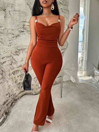 Shop Cowl Neck Sleeveless Jumpsuit Now On Klozey Store - Trendy U.S. Premium Women Apparel & Accessories And Be Up-To-Fashion!