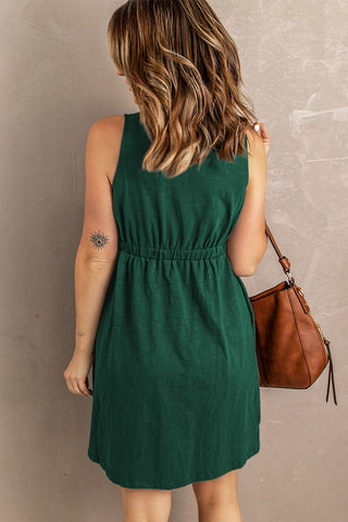 Shop Sleeveless Button Down Mini Magic Dress Now On Klozey Store - Trendy U.S. Premium Women Apparel & Accessories And Be Up-To-Fashion!
