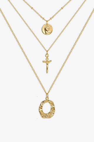 Shop 3-Piece 18K Gold-Plated Pendant Necklace Now On Klozey Store - Trendy U.S. Premium Women Apparel & Accessories And Be Up-To-Fashion!