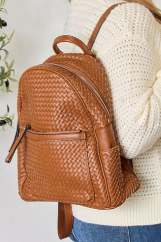 Shop SHOMICO PU Leather Woven Backpack Now On Klozey Store - Trendy U.S. Premium Women Apparel & Accessories And Be Up-To-Fashion!
