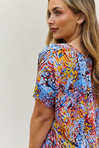 Shop Be Stage Full Size Printed Dolman Flowy Top Now On Klozey Store - U.S. Fashion And Be Up-To-Fashion!
