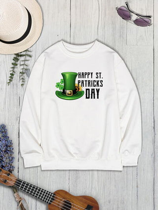 Shop HAPPY ST. PATRICKS DAY Dropped Shoulder Sweatshirt Now On Klozey Store - Trendy U.S. Premium Women Apparel & Accessories And Be Up-To-Fashion!