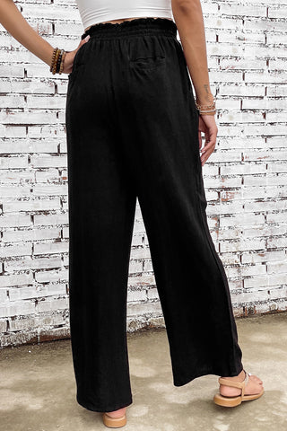 Shop Elastic Waist Straight Leg Pants with Pockets Now On Klozey Store - U.S. Fashion And Be Up-To-Fashion!