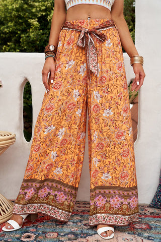 Shop Bohemian Tie Waist Palazzo Pants Now On Klozey Store - Trnedy U.S. Premium Women Apparel & Accessories And Be Up-To-Fashion!