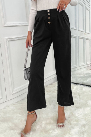 Shop Button Fly Wide Leg Pants Now On Klozey Store - U.S. Fashion And Be Up-To-Fashion!