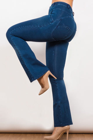 Shop Buttoned Flare Long Jeans Now On Klozey Store - U.S. Fashion And Be Up-To-Fashion!
