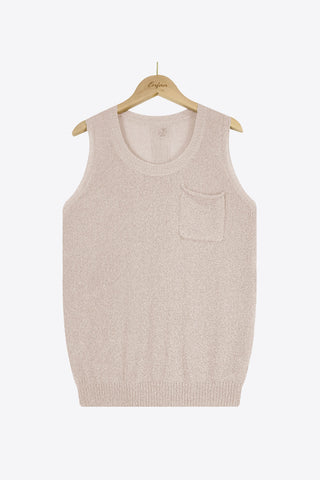Shop Buttoned Pocket Knit Tank Now On Klozey Store - Trendy U.S. Premium Women Apparel & Accessories And Be Up-To-Fashion!