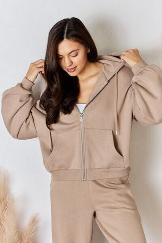 Shop RISEN Oversized Zip Up Drawstring Hoodie Now On Klozey Store - Trendy U.S. Premium Women Apparel & Accessories And Be Up-To-Fashion!