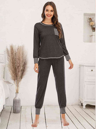 Shop Round Neck Top and Pants Lounge Set Now On Klozey Store - Trendy U.S. Premium Women Apparel & Accessories And Be Up-To-Fashion!
