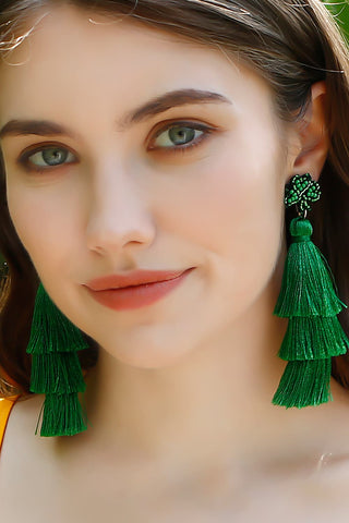 Shop Shamrock Earrings with Tassel Now On Klozey Store - Trendy U.S. Premium Women Apparel & Accessories And Be Up-To-Fashion!