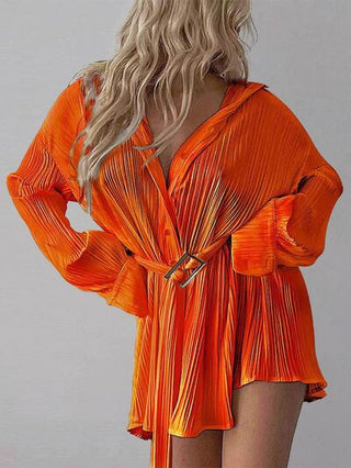 Shop Button Up Dropped Shoulder Shirt Dress Now On Klozey Store - Trendy U.S. Premium Women Apparel & Accessories And Be Up-To-Fashion!