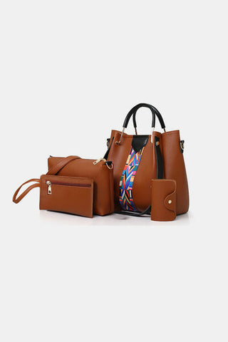 Shop 4-Piece PU Leather Bag Set Now On Klozey Store - Trendy U.S. Premium Women Apparel & Accessories And Be Up-To-Fashion!
