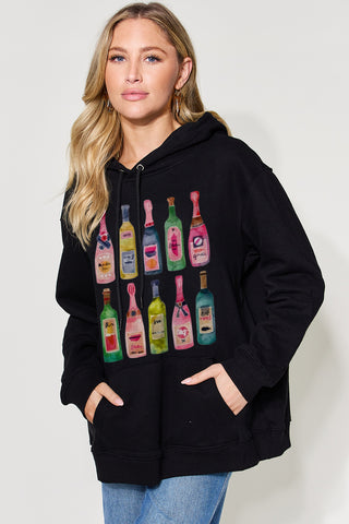 Shop Simply Love Full Size Graphic Long Sleeve Drawstring Hoodie Now On Klozey Store - Trendy U.S. Premium Women Apparel & Accessories And Be Up-To-Fashion!