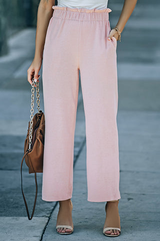 Shop Paperbag Wide Leg Pants with Pockets Now On Klozey Store - U.S. Fashion And Be Up-To-Fashion!