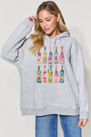 Shop Simply Love Full Size Graphic Long Sleeve Drawstring Hoodie Now On Klozey Store - Trendy U.S. Premium Women Apparel & Accessories And Be Up-To-Fashion!