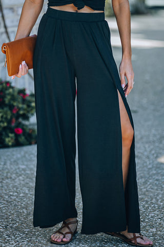 Shop Split Wide Leg Pants Now On Klozey Store - Trendy U.S. Premium Women Apparel & Accessories And Be Up-To-Fashion!