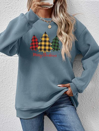 Shop MERRY CHRISTMAS Dropped Shoulder Sweatshirt Now On Klozey Store - Trendy U.S. Premium Women Apparel & Accessories And Be Up-To-Fashion!