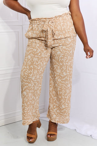 Shop Heimish Right Angle Full Size Geometric Printed Pants in Tan Now On Klozey Store - Trendy U.S. Premium Women Apparel & Accessories And Be Up-To-Fashion!