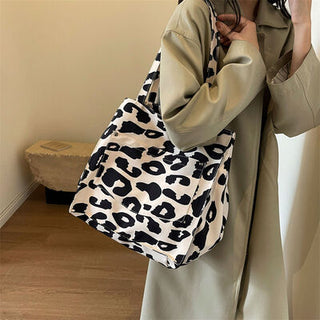 Shop Animal Print Canvas Tote Bag Now On Klozey Store - Trendy U.S. Premium Women Apparel & Accessories And Be Up-To-Fashion!