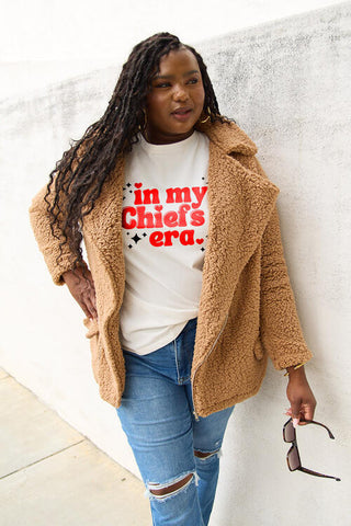 Shop Simply Love Full Size IN MY CHIEFS ERA Short Sleeve T-Shirt Now On Klozey Store - Trendy U.S. Premium Women Apparel & Accessories And Be Up-To-Fashion!