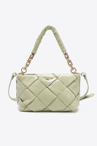 Shop Nicole Lee USA Cassette Woven Satchel Crossbody Bag Now On Klozey Store - Trendy U.S. Premium Women Apparel & Accessories And Be Up-To-Fashion!