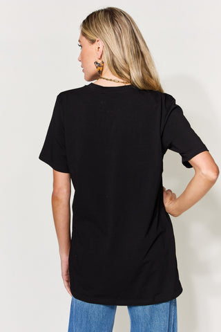 Shop Simply Love Full Size Letter Graphic Round Neck Short Sleeve T-Shirt Now On Klozey Store - Trendy U.S. Premium Women Apparel & Accessories And Be Up-To-Fashion!