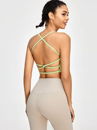 Shop Crisscross Spaghetti Strap Active Bra Now On Klozey Store - Trendy U.S. Premium Women Apparel & Accessories And Be Up-To-Fashion!