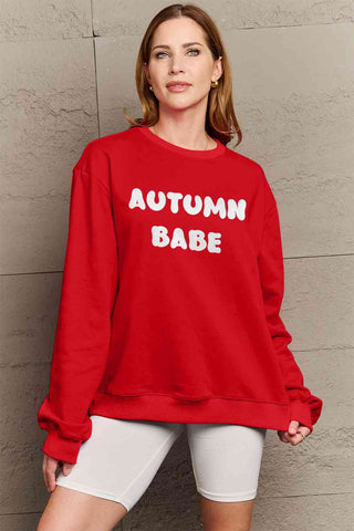 Shop Simply Love Full Size AUTUMN BABE Graphic Sweatshirt Now On Klozey Store - U.S. Fashion And Be Up-To-Fashion!
