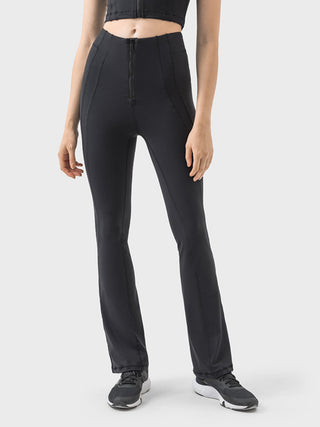 Shop Zipper Detail High Waist Active Pants Now On Klozey Store - Trendy U.S. Premium Women Apparel & Accessories And Be Up-To-Fashion!