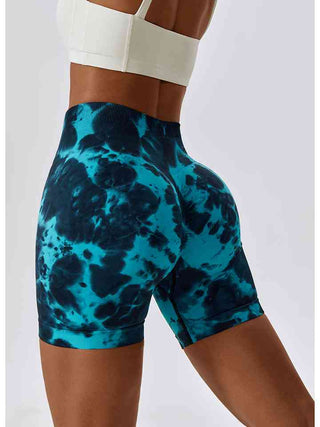 Shop Tie Dye Wide Waistband Sports Shorts Now On Klozey Store - Trendy U.S. Premium Women Apparel & Accessories And Be Up-To-Fashion!