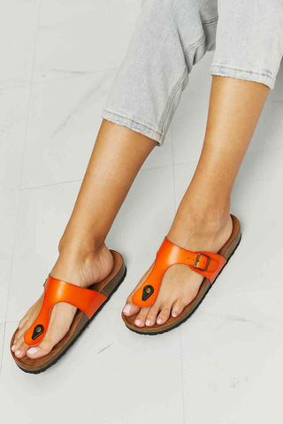 Shop MMShoes Drift Away T-Strap Flip-Flop in Orange Now On Klozey Store - Trendy U.S. Premium Women Apparel & Accessories And Be Up-To-Fashion!