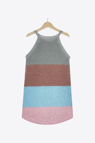 Shop Color Block Round Neck Sleeveless Knit Top Now On Klozey Store - U.S. Fashion And Be Up-To-Fashion!
