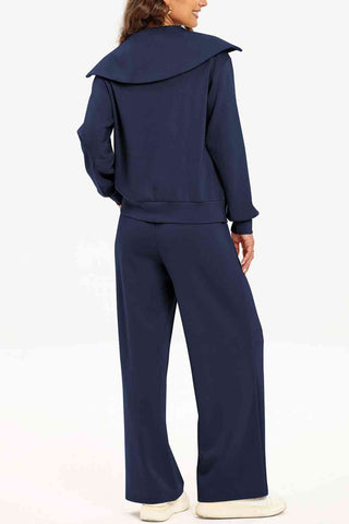Shop Half Zip Collared Neck Sweatshirt and Pants Set Now On Klozey Store - U.S. Fashion And Be Up-To-Fashion!
