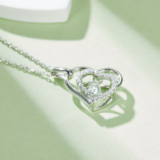Shop Moissanite 925 Sterling Silver Heart Necklace Now On Klozey Store - U.S. Fashion And Be Up-To-Fashion!