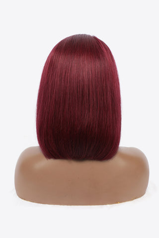 Shop 12" 155g #99J Lace Front Wigs Human Hair 150% Density Now On Klozey Store - Trendy U.S. Premium Women Apparel & Accessories And Be Up-To-Fashion!